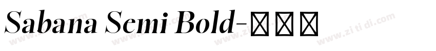 Sabana Semi Bold字体转换 Sabana Semi Bold字体转换